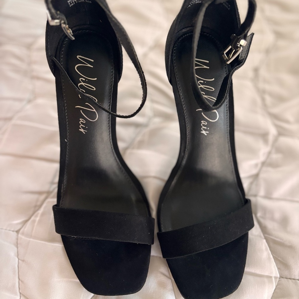 Wild Pair Black Women's Strap Heels